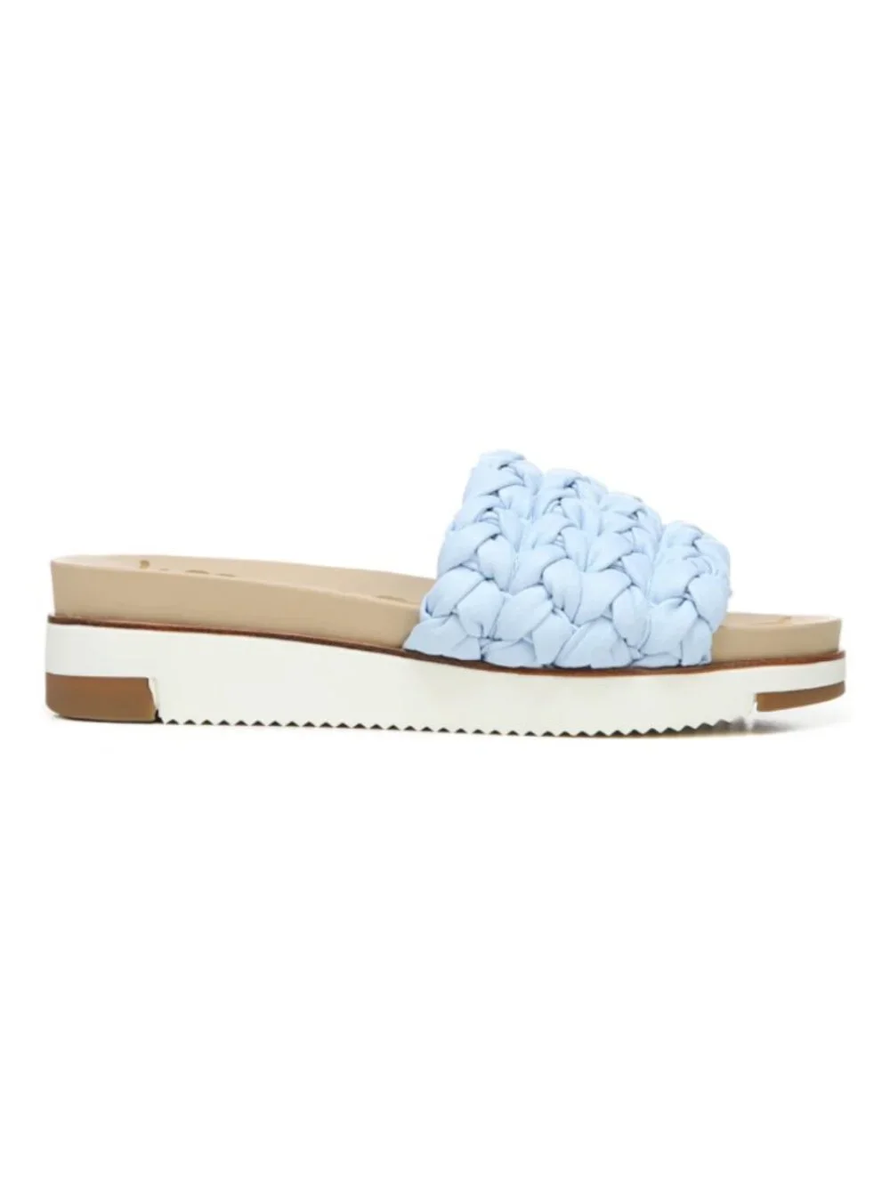 Sam Edelman Light Blue Braided Slide Sandals with White Platform - Picture 5 of 8